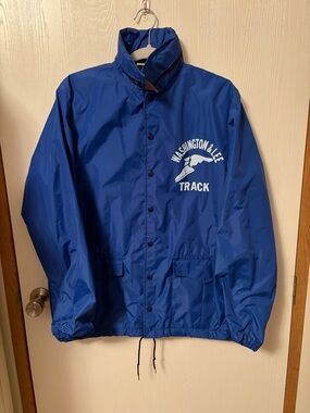Vintage 70s Howe Washington & Lee Track Coaches Windbreaker SZ M Made In USA